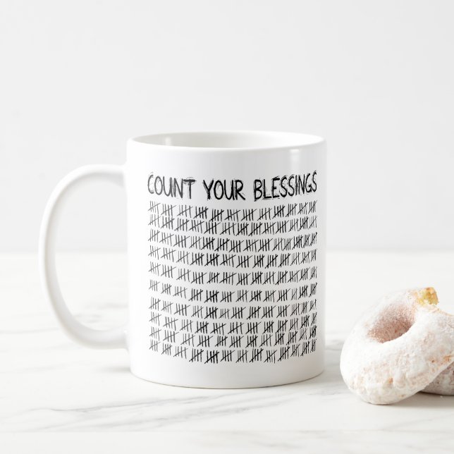 Taza De Café Cuenta tus bendiciones (Con donut)