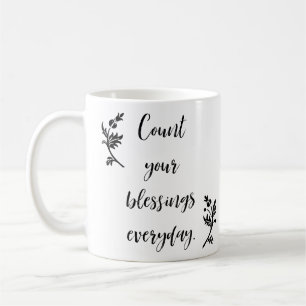 Taza De Café Cuenta Tus Bendiciones Diariamente