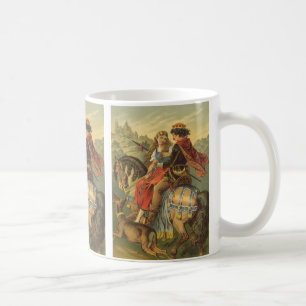Taza De Café Cuento de Hadas Victoriano Antiguo, Hermano y Herm