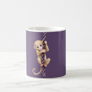 Taza De Café Cuerda Purpura de Mono