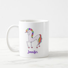 Taza De Café Cuerno de unicornio mágico personalizado 