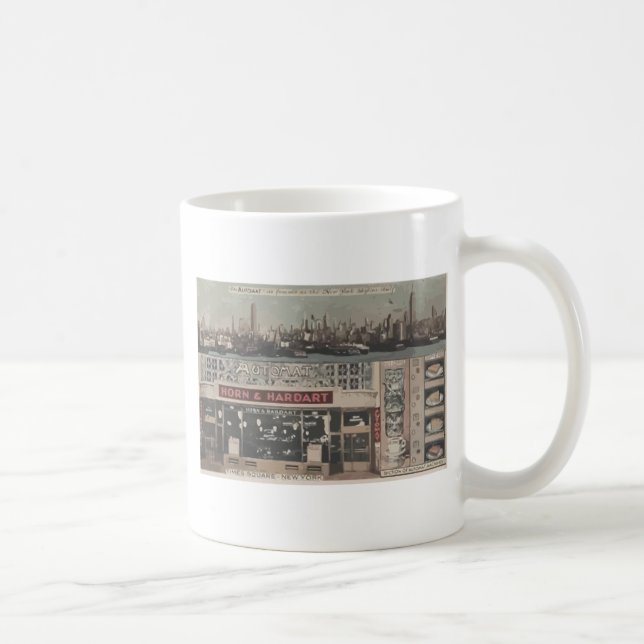 Taza De Café Cuerno del autómata y cuadrado Nueva York, Vinta (Derecha)