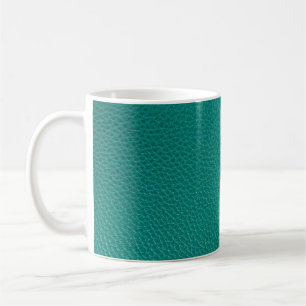 Taza De Café Cuero de Aquamarine: Textura de serpiente de moda.