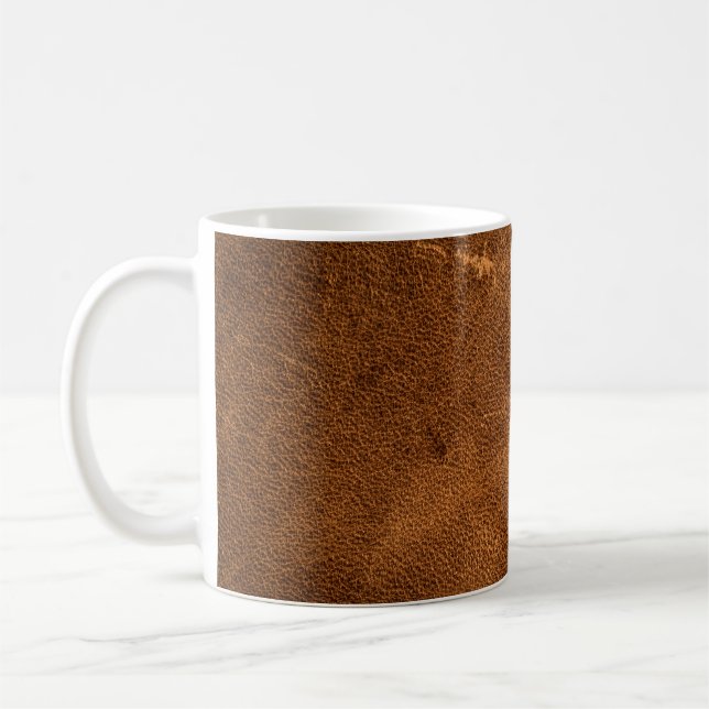 Taza De Café Cuero marrón antiguo (Izquierda)