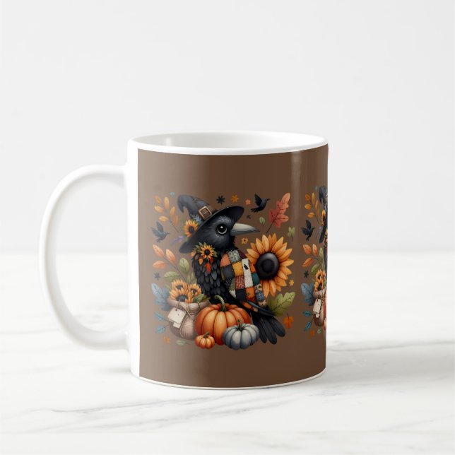 Taza De Café Cuerpo caprichoso con calabazas y girasoles (Izquierda)