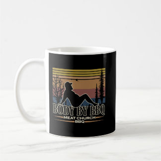 Taza De Café Cuerpo De Los Hombres Por BBQ Iglesia De La Carne 