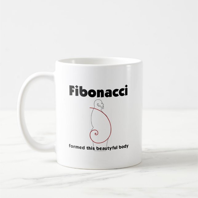 Taza De Café Cuerpo formado por Fibonacci Sobrepeso Obesidad (Izquierda)