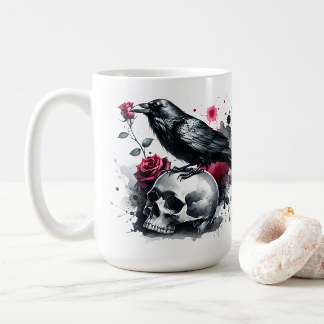 Taza De Café Cuervo (Con donut)