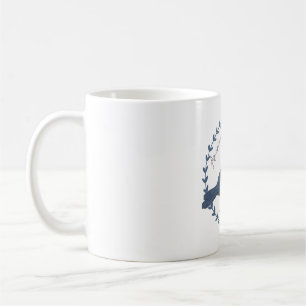 Taza De Café Cuervo Americano Especie de Ave Arte Acuarela