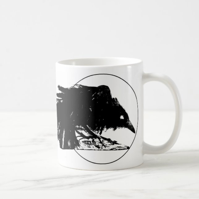 Taza De Café Cuervo del negro de hollín (Derecha)