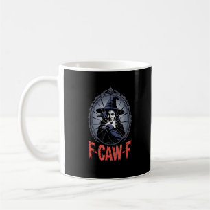 Taza De Café Cuervo divertido gótico luna pájaro Halloween Crea