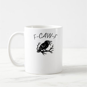 Taza De Café Cuervo enojado gótico divertido humor pájaro P