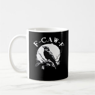 Taza De Café Cuervo F-Caw-F Pájaro Divertido Estética Casual