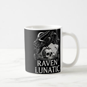 Taza De Café Cuervo loco cita divertida de literatura clásica