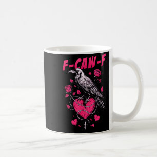 Taza De Café Cuervo negro F-caw-f Rosas Corazón Pájaro negro Di