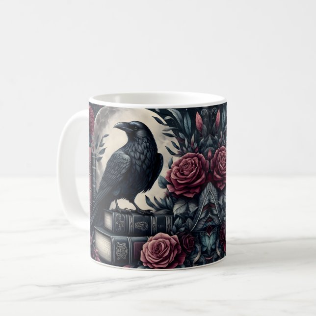 Taza De Café Cuervo oscuro (Anverso izquierdo)