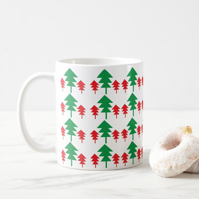 Taza De Café Cuesta de árbol de Navidad (Con donut)