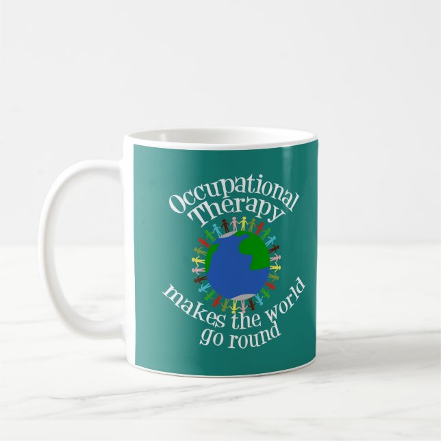 Taza De Café Cuestión de la terapia ocupacional en Verde azulad (Izquierda)