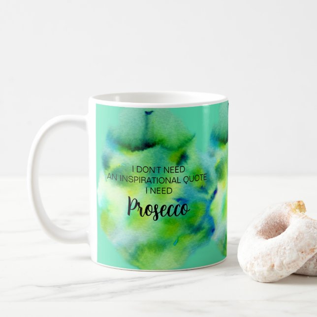 Taza De Café Cuestión de la vida Inspiradora de Prosecco Lover (Con donut)