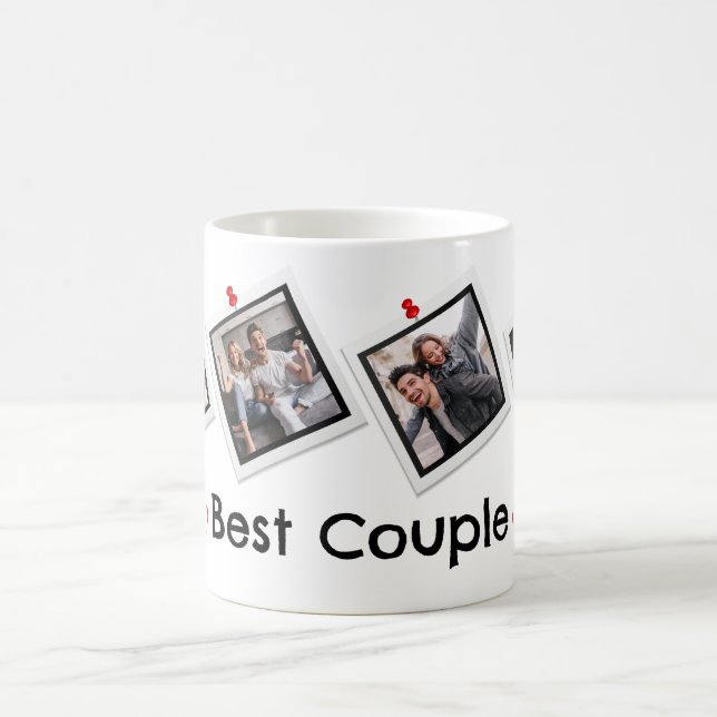 Taza De Café Cuidada 4 fotos Mejores Parejas fotos personalizad (Centro)