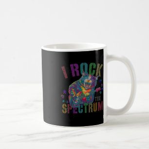 Taza De Café Cuidada I Rock The Spectrum Autism Mom Motivationa