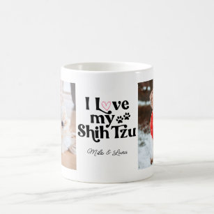 Taza De Café Cuidada me encanta mi foto de Shih Tzu Dog 2