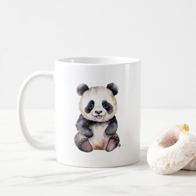 Taza De Café Cuidada panda de bebé (Con donut)