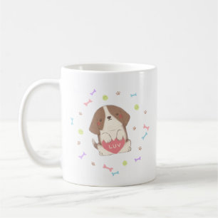 Taza De Café Cuidada pipa feliz con Ilustracion LUV