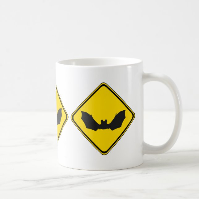 Taza De Café Cuidado: ¡Bats! (Derecha)