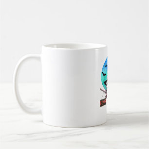 Taza De Café Cuidado Bruja Cuca Perezoso Volando en Escoba Hall