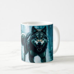 Taza De Café Cuidado con el café de Halloween de luna llena