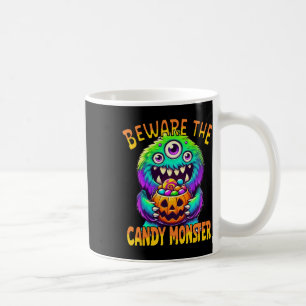 Taza De Café Cuidado con el monstruo de la golosina de Hallowee