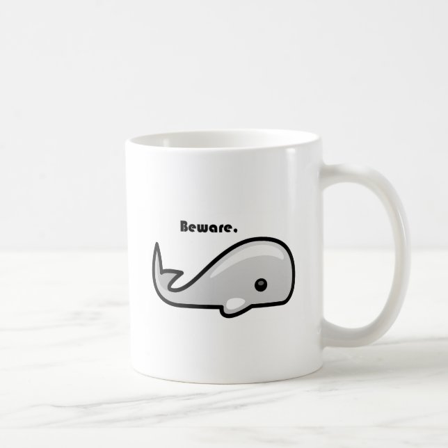 Taza De Café Cuidado con el Personalizado de ballenas blancas (Derecha)