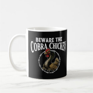 Taza De Café Cuidado con el pollo cobra divertido meme sarcásti
