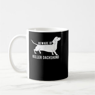 Taza De Café Cuidado Con La Camiseta De Dachshund