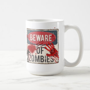 Taza De Café cuidado con la cerámica zombies 15oz mug