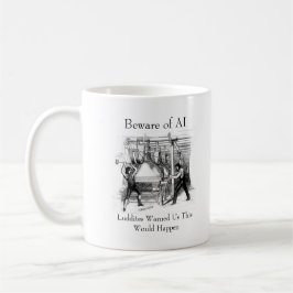 Taza De Café Cuidado con la IA - los luditas nos advirtieron