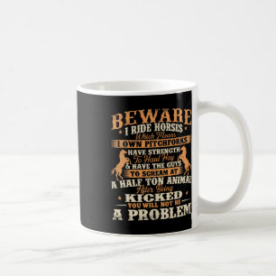 Taza De Café Cuidado con los caballos de equitación - Caballo d