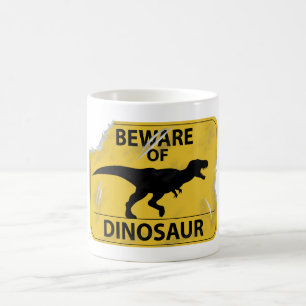 Taza De Café Cuidado con los dinosaurios (dañados)