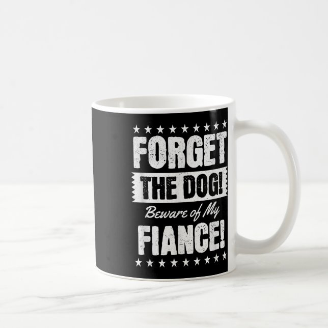 Taza De Café Cuidado Con Mi Fiancé, Divertido Compromiso Bride  (Derecha)