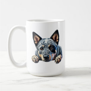 Taza De Café Cuidado diseño de perro de ganado en Australia"