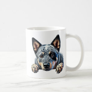 Taza De Café Cuidado diseño de perro de ganado en Australia"