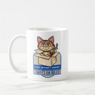Taza De Café Cuidado Gato De Tabby Hago Lo Que Quiero