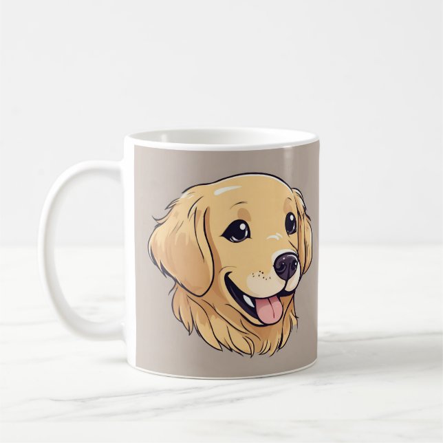 Taza De Café Cuidado Golden Retriever (Izquierda)