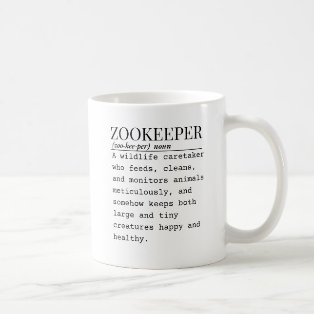 Taza De Café Cuidador de zoológico (Derecha)