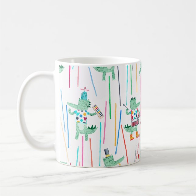 Taza De Café Cuidados cocoteros con instrumentos musicales. Wat (Izquierda)