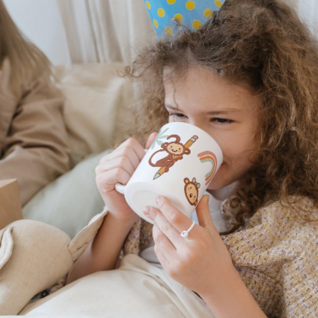 Taza De Café Cuidados colores de Mono Boho (Subido por el creador)