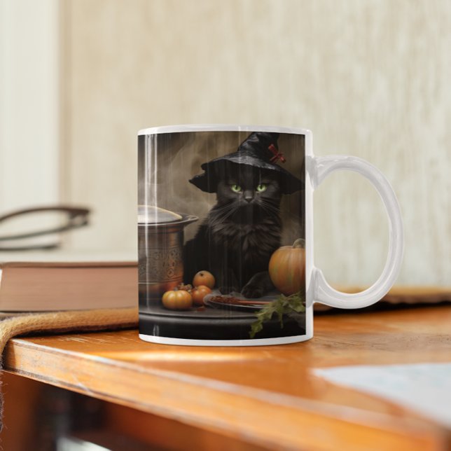 Taza De Café Cuidados gatos de Halloween 3 Mug (Cute Halloween Cats version 3 Mug
)