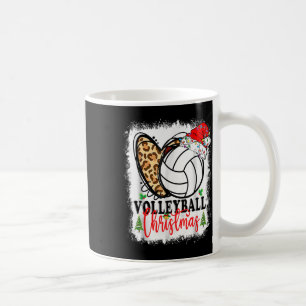 Taza De Café Cuidados Navidades Voleibol Heartbeat Santa Hat Xm