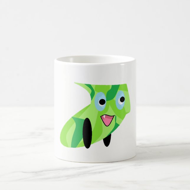 Taza De Café Cuidados niños Diseño Arte Cuidada Cachorro Verde (Centro)